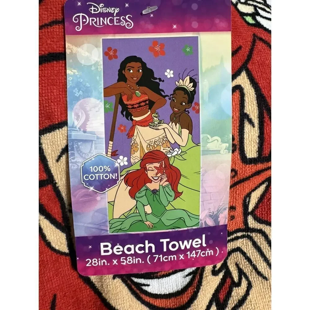 Disney Princess Flowers Beach Towel measures 28 x 58 inches